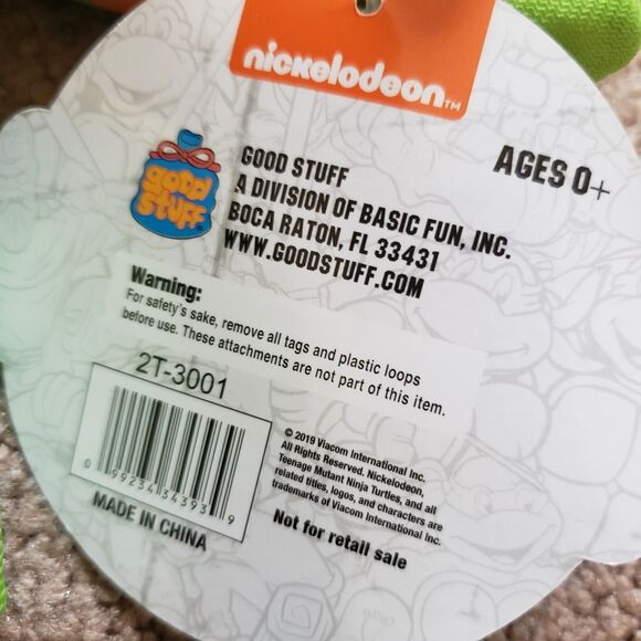 NWT 2019 Teenager Mutant Ninja Turtles Michaelangelo 12" Nickelodeon Plush - Picture 3 of 4